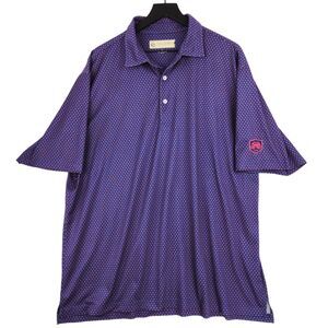 Donald Ross Sportswear Mens Size XL Geo Print Button Golf Polo Active